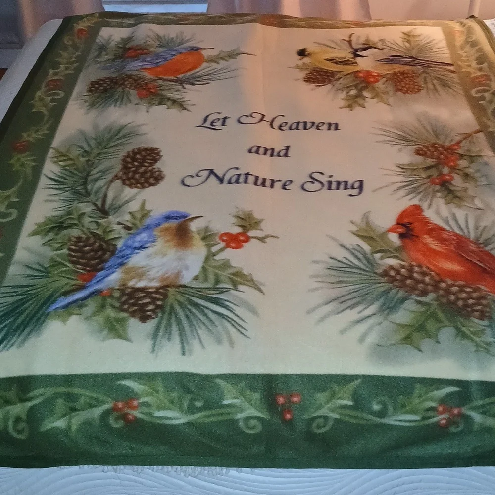 Holiday Birds Throw Blanket